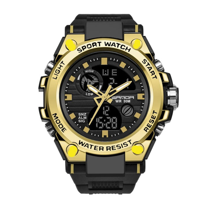 Lisslune | Sporty Dual-Display Mode Multifunctional Waterproof Luminous Men's Wristwatch