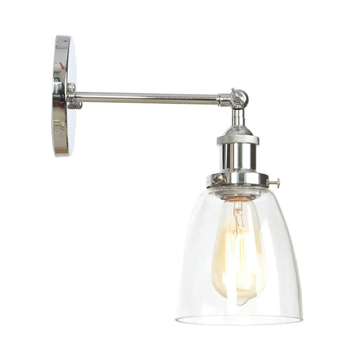 Lisslune | Bronze/Brass/Copper One Light Wall Lamp Vintage Style Clear Glass Tapered Lighting Fixture for Living Room
