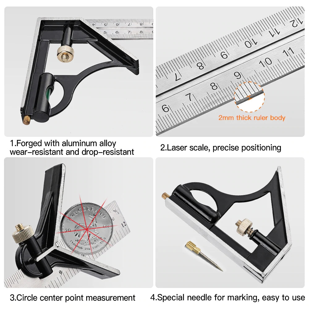 Lisslune | Multifunctional Combination of Movable Angle Ruler Set