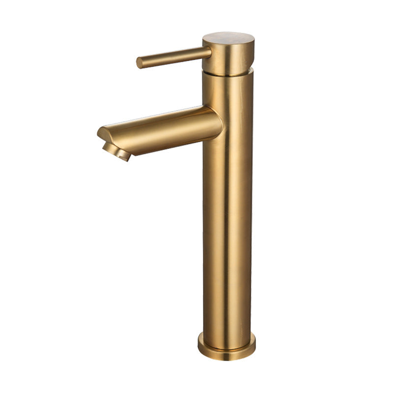 Lisslune | 1-Handle Gold Nickel Wide-Running Faucet Single Hole Lever Sink Faucet with Drain