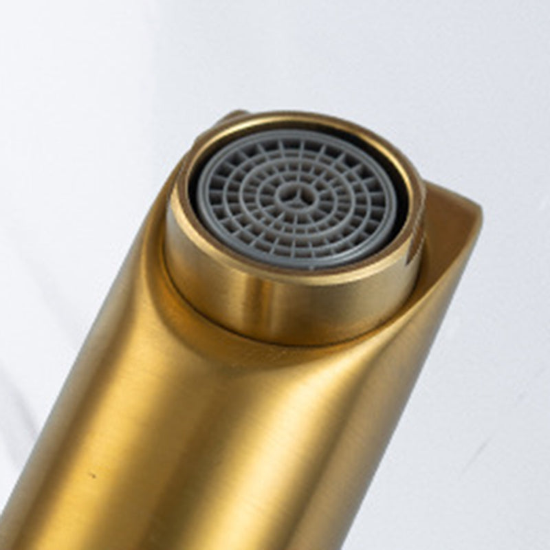 Lisslune | 1-Handle Gold Nickel Widespread Faucet Single Hole Lever Sink Faucet with Drain