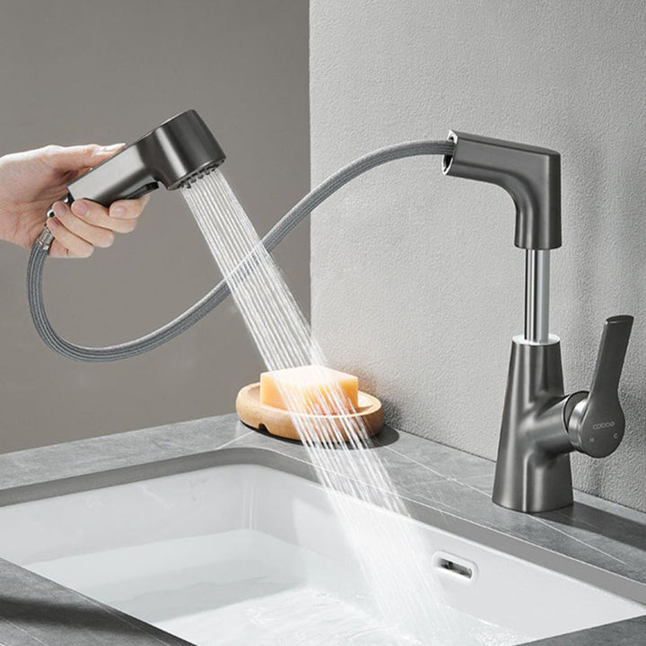 Lisslune | Modern 1-Lever Basin Faucet Round Basin Faucet Brass