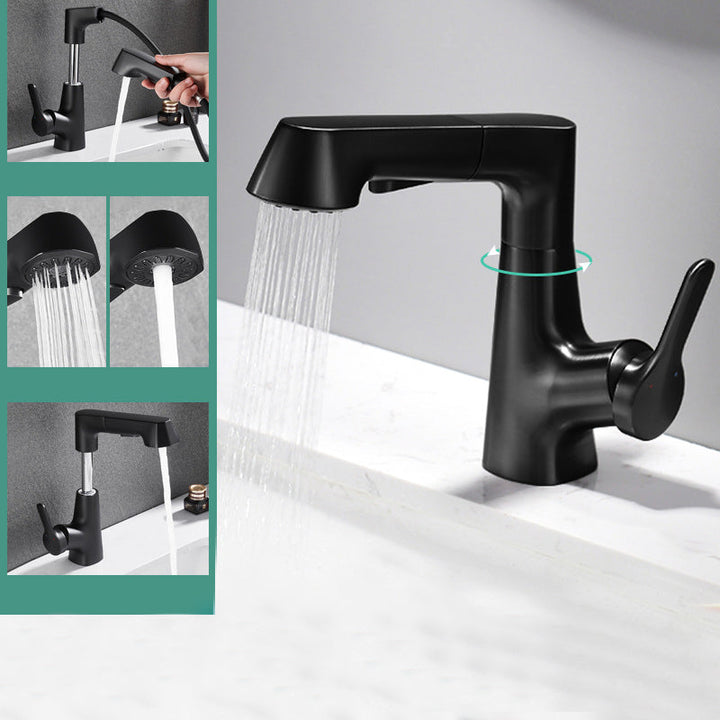 Lisslune | Modern 1-Lever Basin Faucet Round Basin Faucet Brass