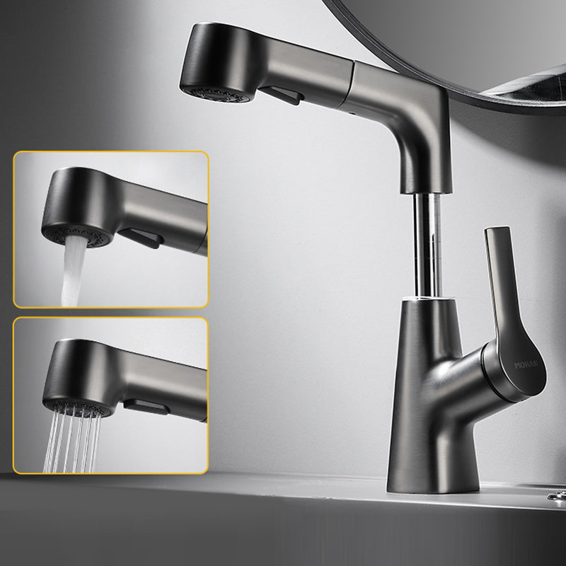 Lisslune | Modern 1-Lever Basin Faucet Round Basin Faucet Brass
