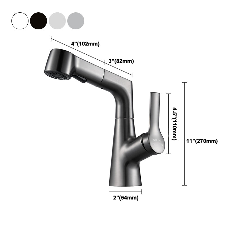 Lisslune | Modern 1-Lever Basin Faucet Round Basin Faucet Brass