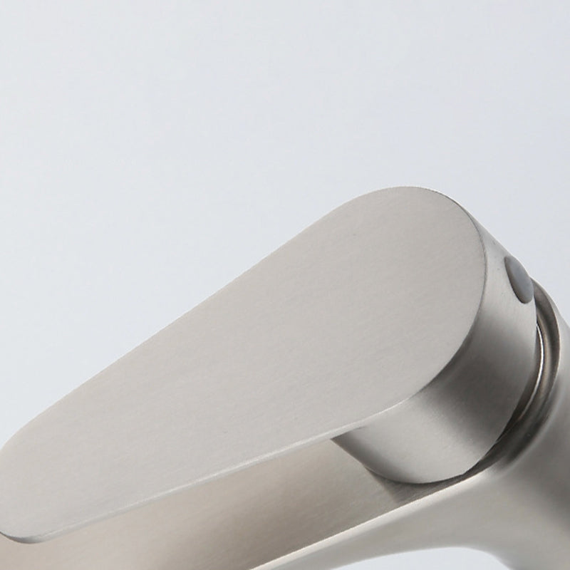 Lisslune | Round Single Handle Bathroom Faucet Single Hole Sink Faucet in Chrome