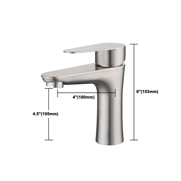 Lisslune | Round Single Handle Bathroom Faucet Single Hole Sink Faucet in Chrome