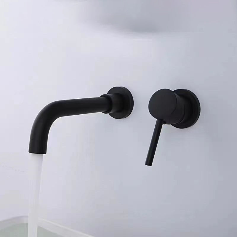 Lisslune | Modern 1 or 2 Handle Bathroom Sink Faucet Round Wall Mounted Bathroom Faucet.