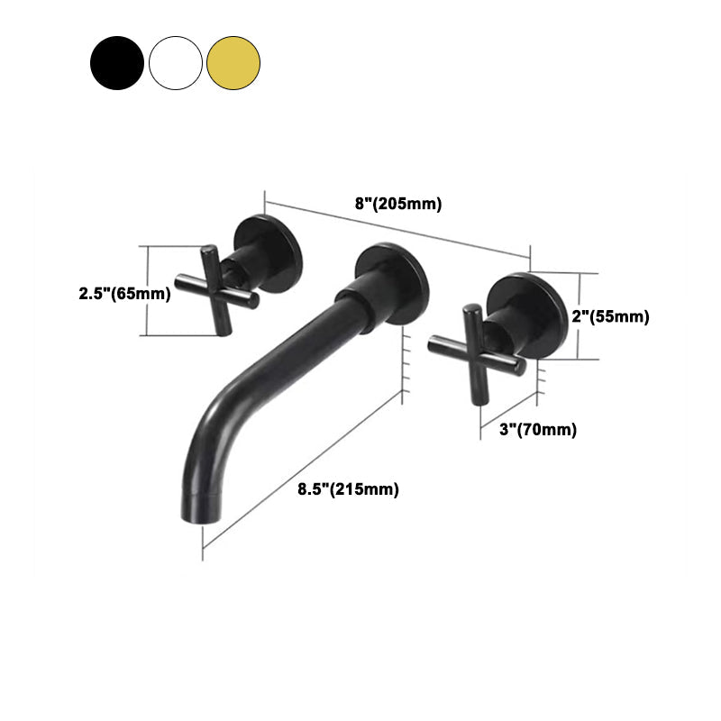Lisslune | Modern 1 or 2 Handle Bathroom Sink Faucet Round Wall Mounted Bathroom Faucet.