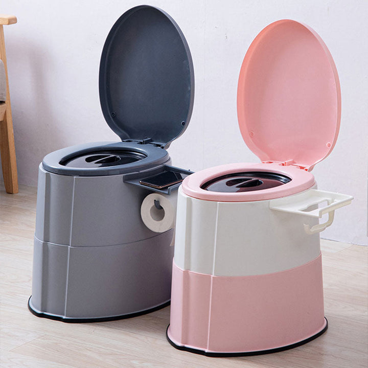 Lisslune | Modern Flush Toilet Plastic Round Floor Mounted Toilet Bowl for Bathroom