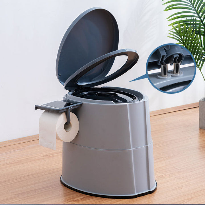 Lisslune | Modern Flush Toilet Plastic Round Floor Mounted Toilet Bowl for Bathroom