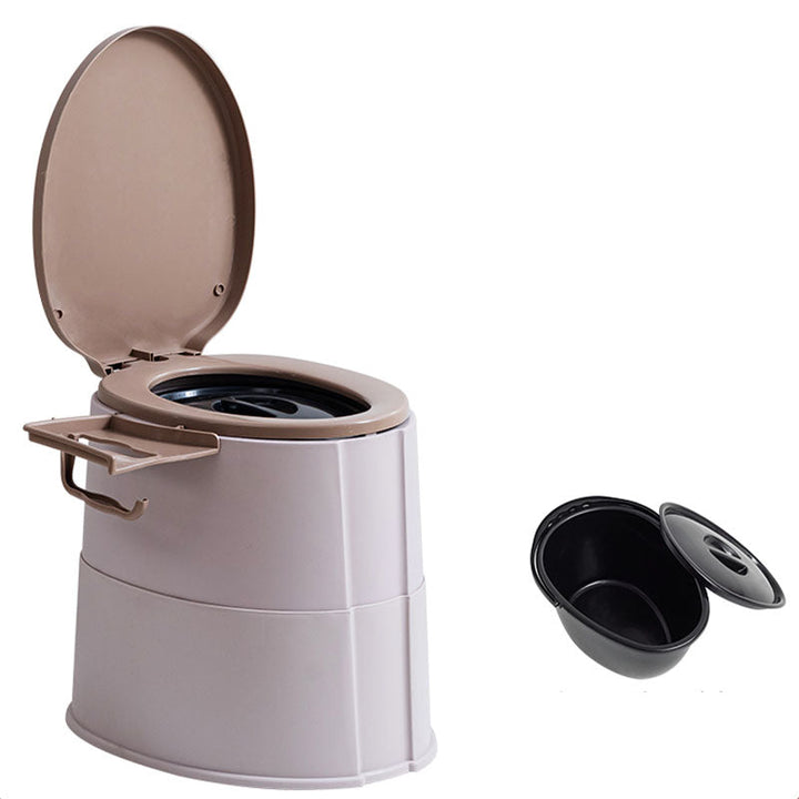 Lisslune | Modern Flush Toilet Plastic Round Floor Mounted Toilet Bowl for Bathroom