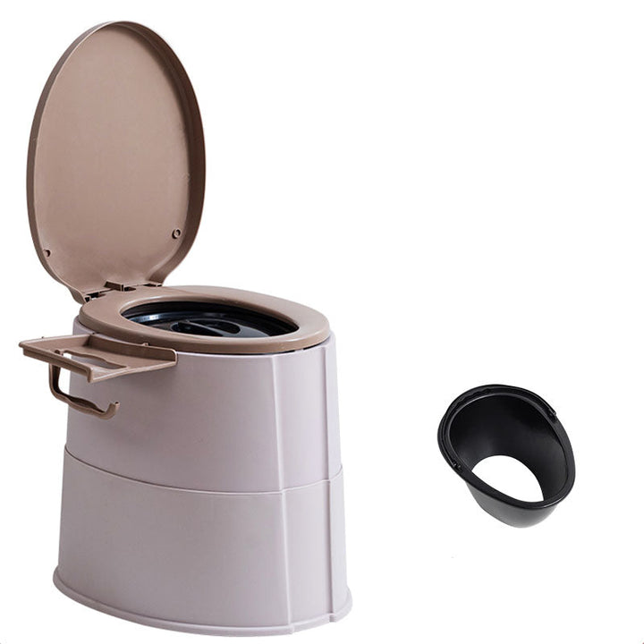 Lisslune | Modern Flush Toilet Plastic Round Floor Mounted Toilet Bowl for Bathroom
