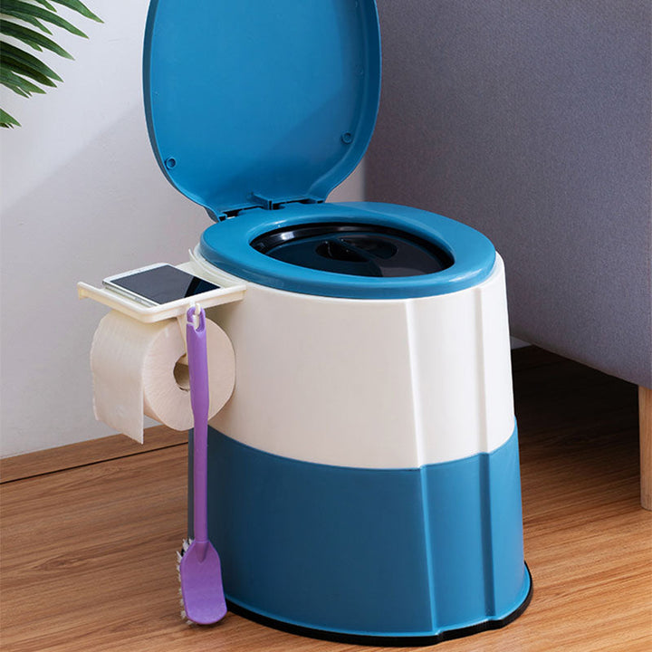 Lisslune | Modern Flush Toilet Plastic Round Floor Mounted Toilet Bowl for Bathroom