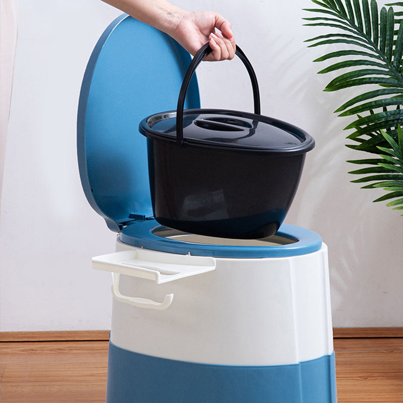 Lisslune | Modern Flush Toilet Plastic Round Floor Mounted Toilet Bowl for Bathroom