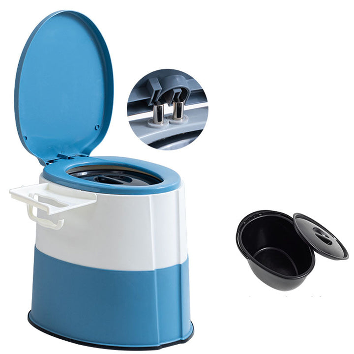 Lisslune | Modern Flush Toilet Plastic Round Floor Mounted Toilet Bowl for Bathroom