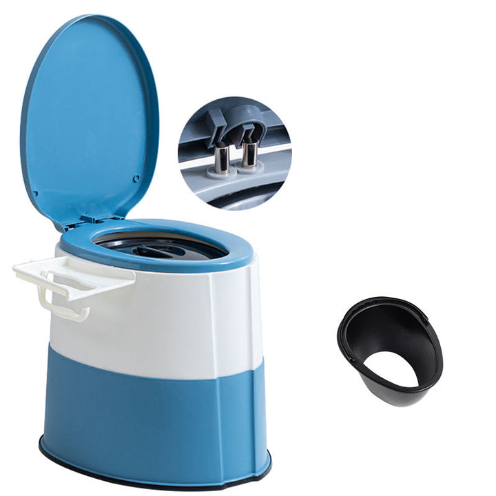 Lisslune | Modern Flush Toilet Plastic Round Floor Mounted Toilet Bowl for Bathroom
