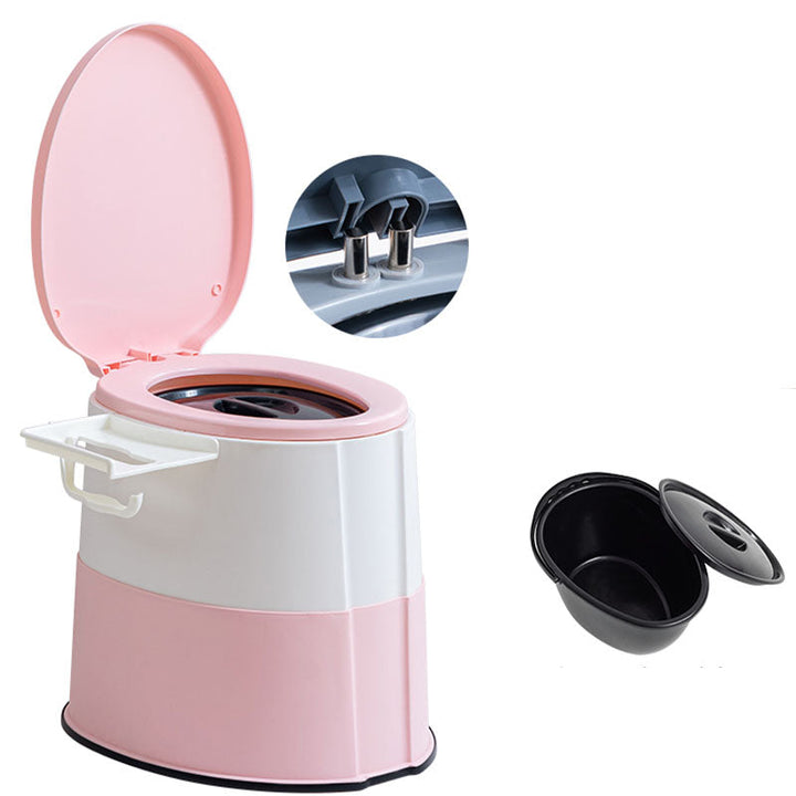 Lisslune | Modern Flush Toilet Plastic Round Floor Mounted Toilet Bowl for Bathroom