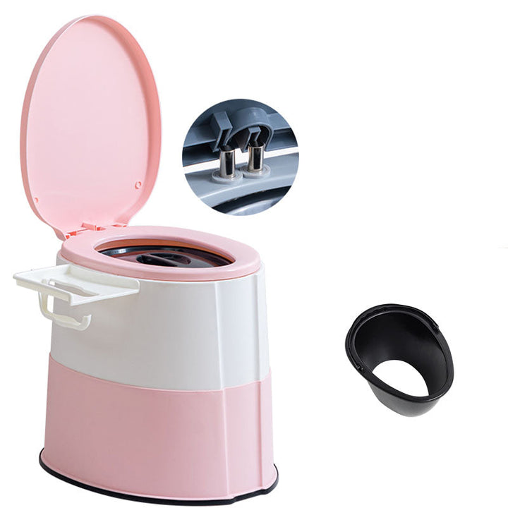 Lisslune | Modern Flush Toilet Plastic Round Floor Mounted Toilet Bowl for Bathroom
