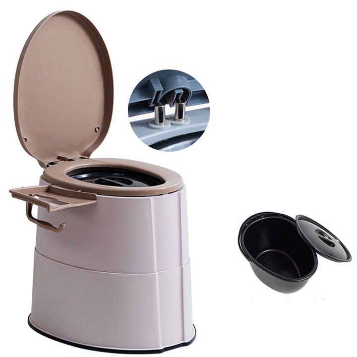 Lisslune | Modern Flush Toilet Plastic Round Floor Mounted Toilet Bowl for Bathroom
