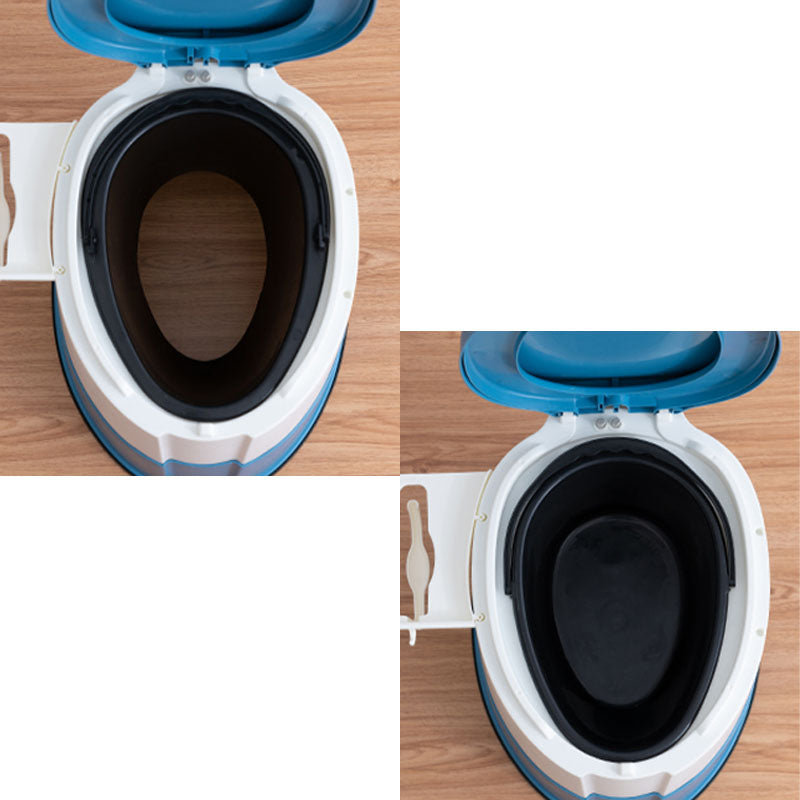 Lisslune | Modern Flush Toilet Plastic Round Floor Mounted Toilet Bowl for Bathroom