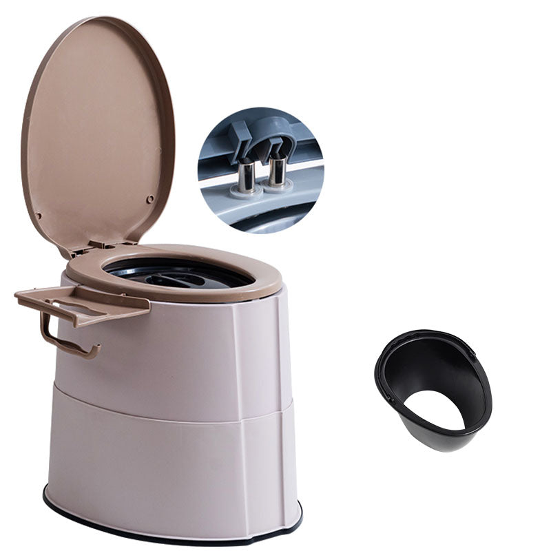 Lisslune | Modern Flush Toilet Plastic Round Floor Mounted Toilet Bowl for Bathroom