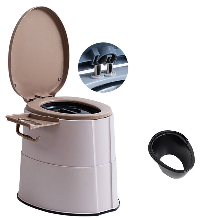 Lisslune | Modern Flush Toilet Plastic Round Floor Mounted Toilet Bowl for Bathroom