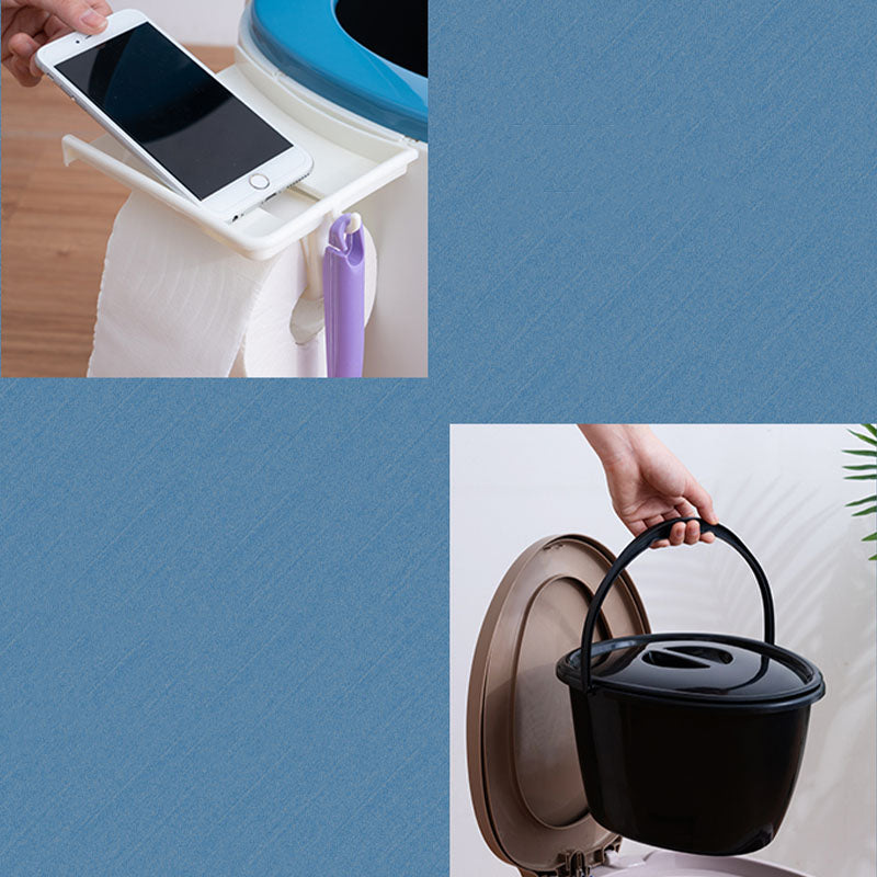 Lisslune | Modern Flush Toilet Plastic Round Floor Mounted Toilet Bowl for Bathroom