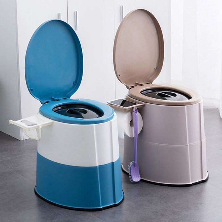 Lisslune | Modern Flush Toilet Plastic Round Floor Mounted Toilet Bowl for Bathroom