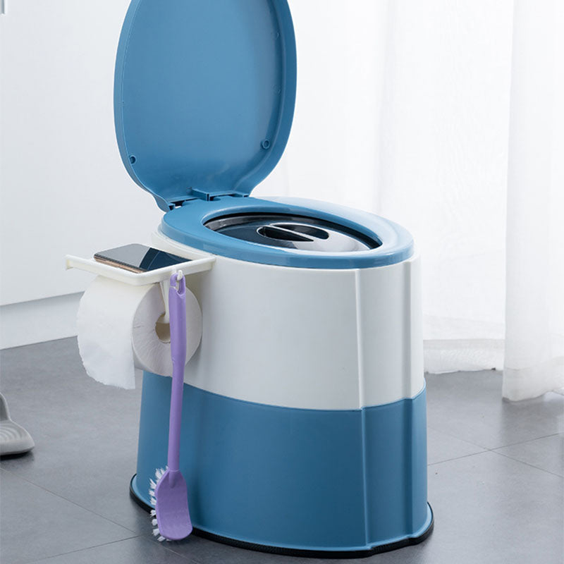 Lisslune | Modern Flush Toilet Plastic Round Floor Mounted Toilet Bowl for Bathroom