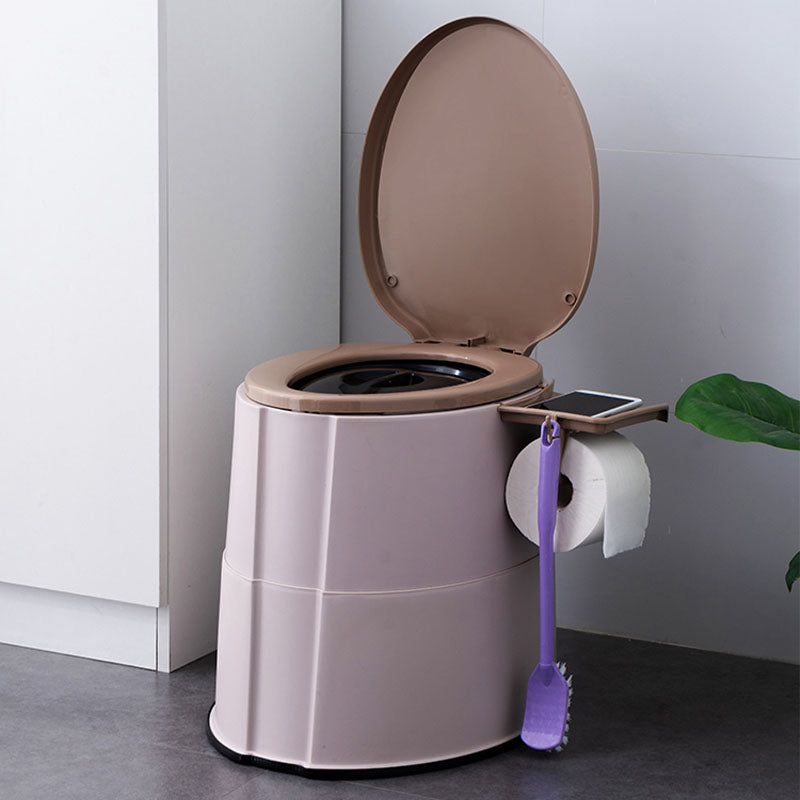 Lisslune | Modern Flush Toilet Plastic Round Floor Mounted Toilet Bowl for Bathroom