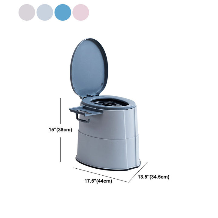 Lisslune | Modern Flush Toilet Plastic Round Floor Mounted Toilet Bowl for Bathroom