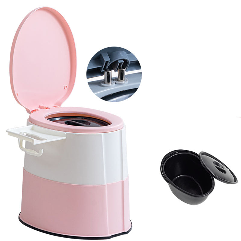 Lisslune | Contemporary plastic floor-mounted toilet bowl with toilet seat for the bathroom