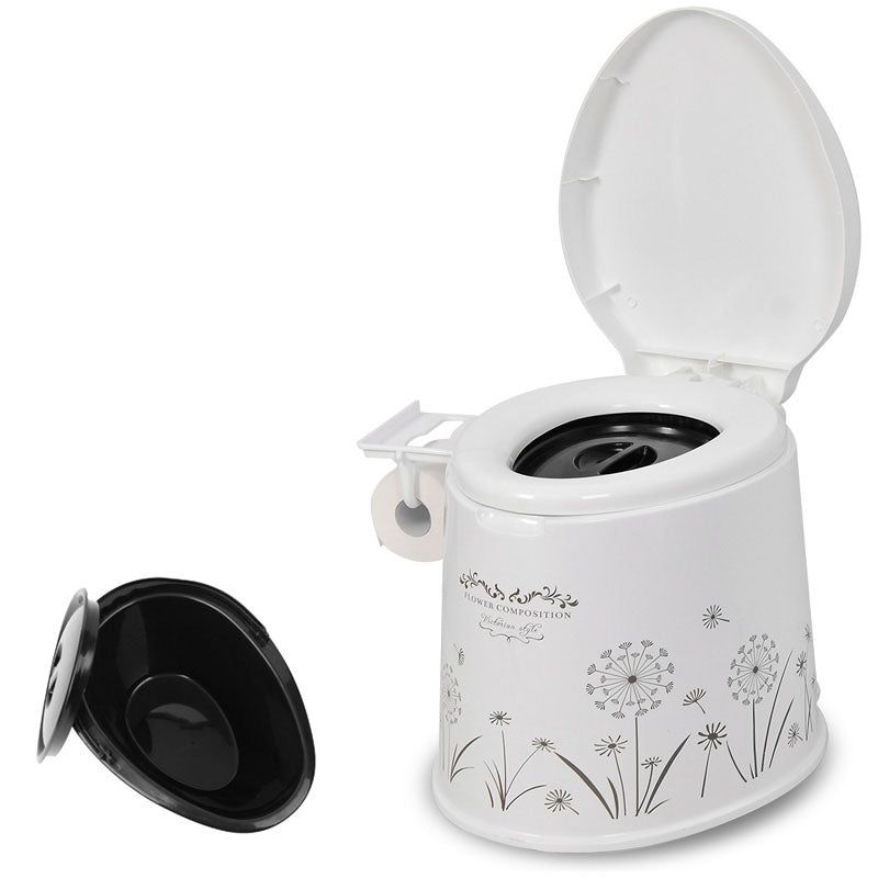 Lisslune | Modern Plastic Floor-Mounted Toilet Bowl with Seat for the Bathroom