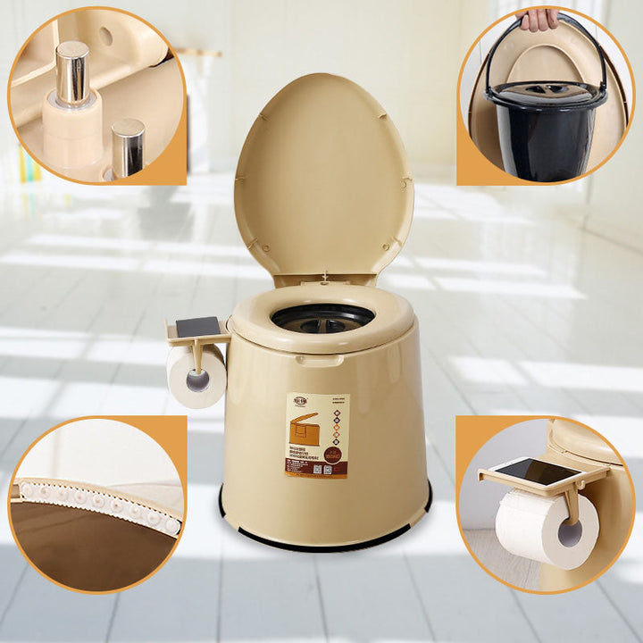 Lisslune | Modern Plastic Floor-Mounted Toilet Bowl with Seat for the Bathroom