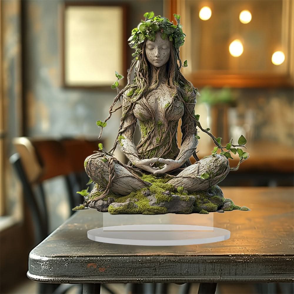 Lisslune | 2D Bohemian Goddess Statue Acrylic Decorative Sculpture