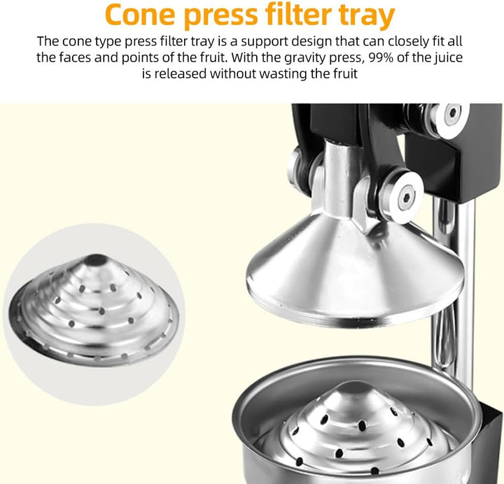 Lisslune | Cast-Iron Hand Press Juicer with 99% Extraction and Stainless Steel Build – Orvado