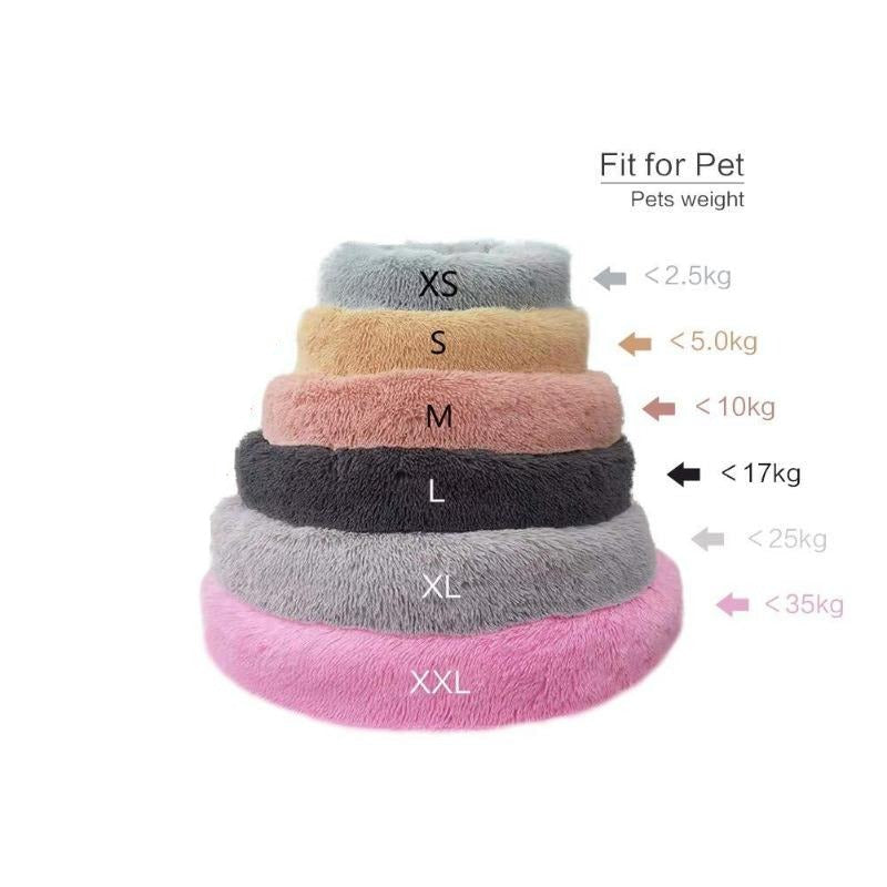Lisslune | Beef Plush Calming Donut Dog Bed for Small to Large Dogs
