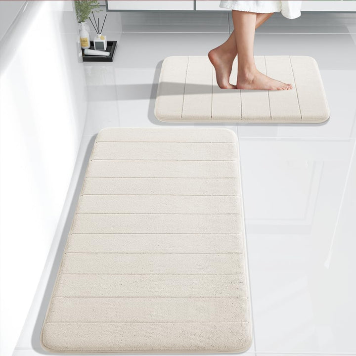 Lisslune | SoftHaven – Luxurious bath rug set made of memory foam with non-slip underside