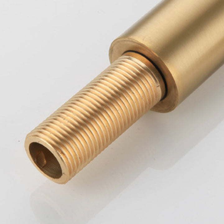 Lisslune | Round Single Handle Bathroom Faucet Single Hole Sink Faucet in Brushed Gold