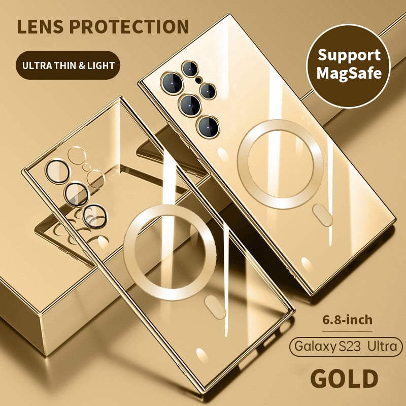 Lisslune | Transparent Luxury Coating Magnetic Cover for Samsung