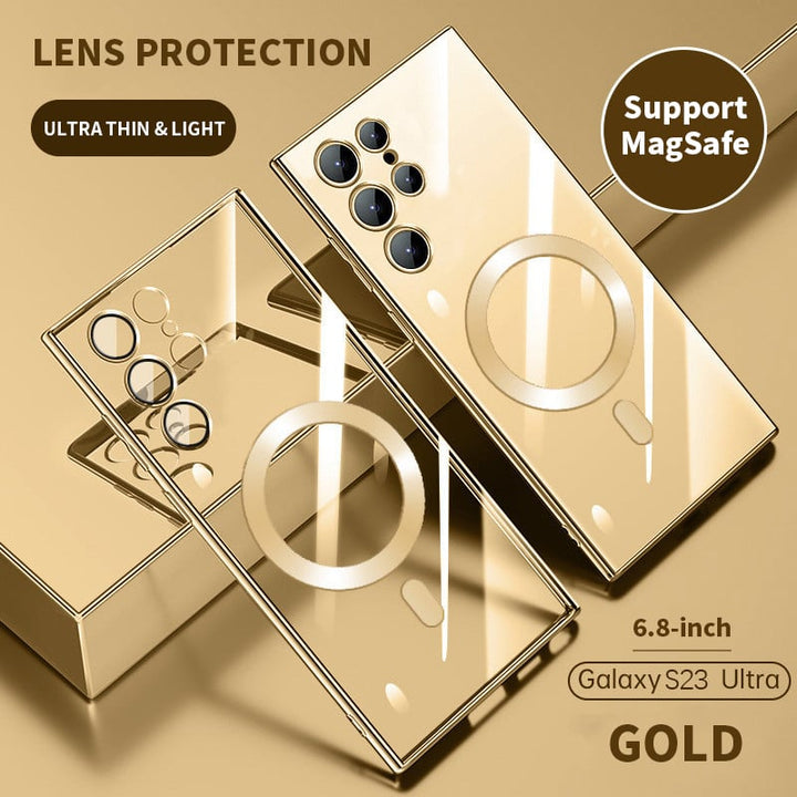Lisslune | Transparent Luxury Coating Magnetic Cover for Samsung