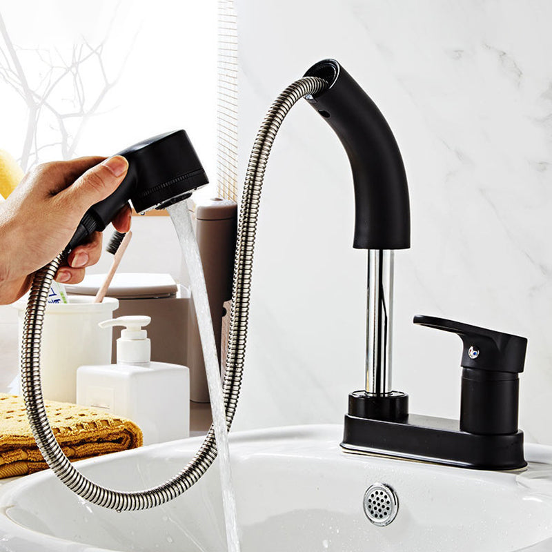 Lisslune | Low arch basin mixer tap with 1 lever for sink with overflow