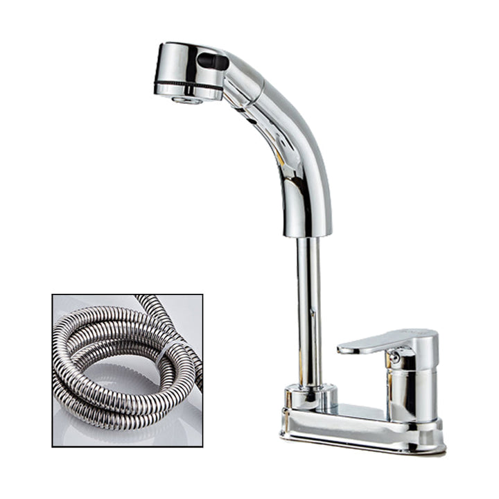 Lisslune | Low arch basin mixer tap with 1 lever for sink with overflow