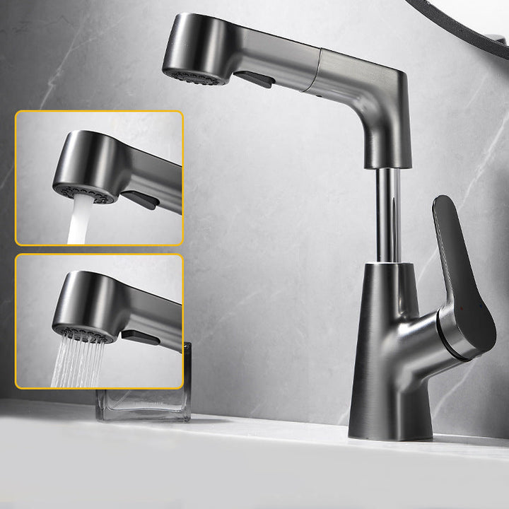 Lisslune | 1-Handle Brush Nickel Widespread Faucet Single Hole Bathroom Vessel Faucet with Brass