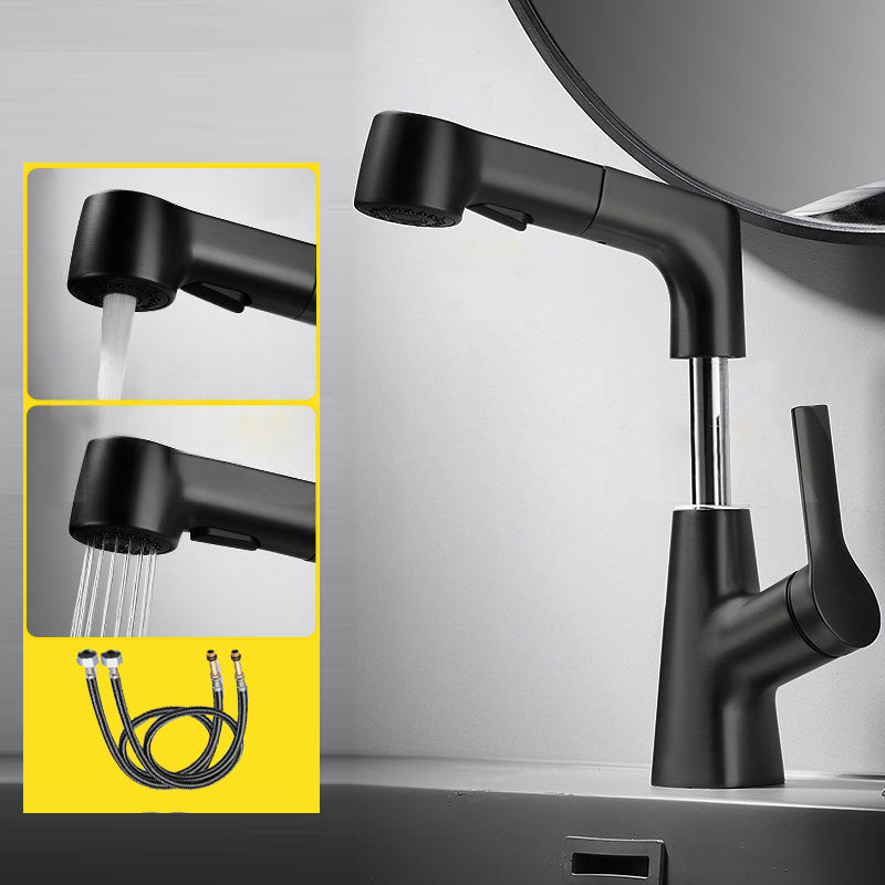 Lisslune | 1-Handle Brush Nickel Widespread Faucet Single Hole Bathroom Vessel Faucet with Brass