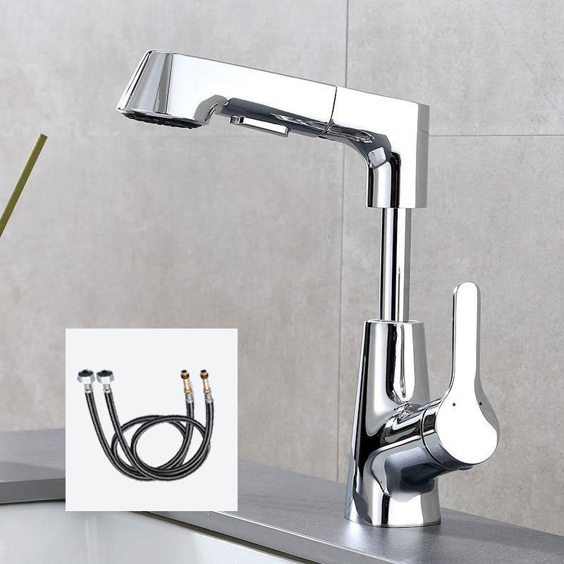 Lisslune | 1-Handle Brush Nickel Widespread Faucet Single Hole Bathroom Vessel Faucet with Brass