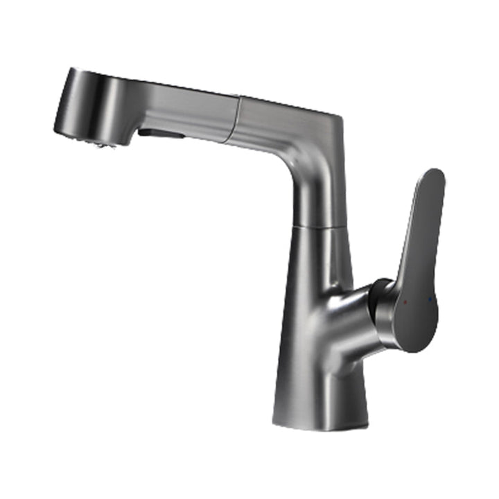 Lisslune | 1-Handle Brush Nickel Widespread Faucet Single Hole Bathroom Vessel Faucet with Brass