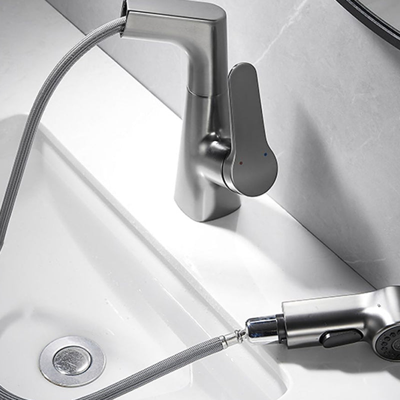 Lisslune | 1-Handle Brush Nickel Widespread Faucet Single Hole Bathroom Vessel Faucet with Brass
