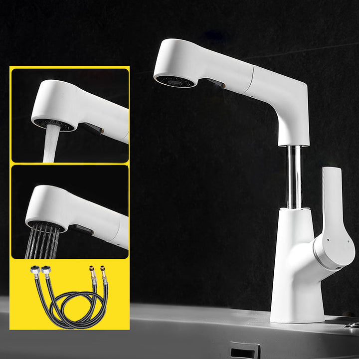 Lisslune | 1-Handle Brush Nickel Widespread Faucet Single Hole Bathroom Vessel Faucet with Brass